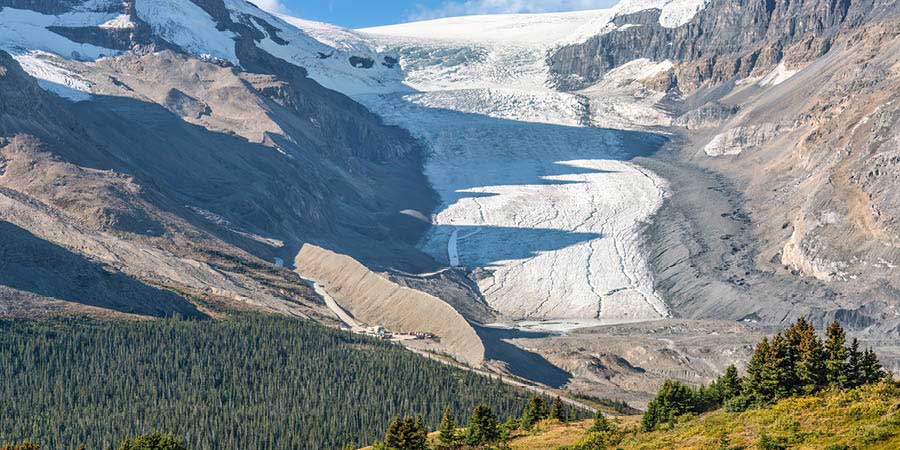 Riding the Ice Explorer on to the Athabasca Glacier*